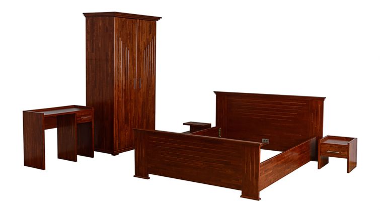 ECO-KR1 (160x200cm, beech, stained mahogany, lacquered)